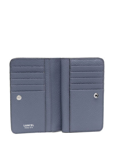 Shop Lancel Ninon Rectangular Compact Zipped Wallet In Blue
