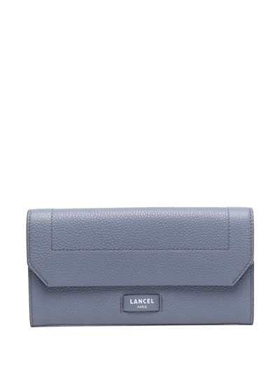 Shop Lancel Ninon Long Flap Wallet In Blue