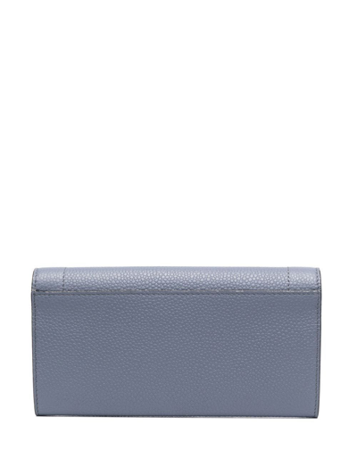 Lancel Ninon Long Flap Wallet In Blue