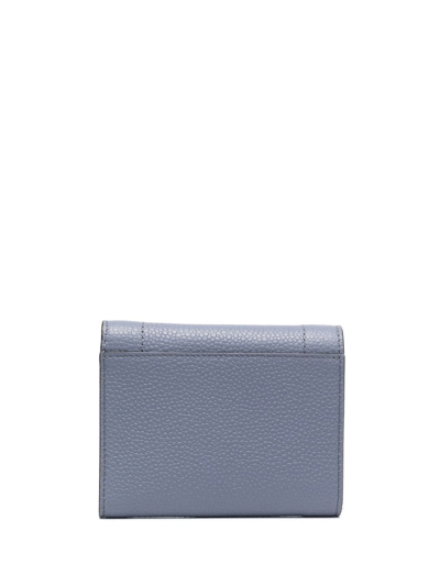 Shop Lancel Ninon De  Compact Foldover Purse In Blue