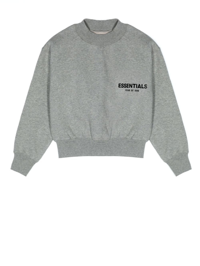 Essentials Logo-print Sweatshirt In Grey