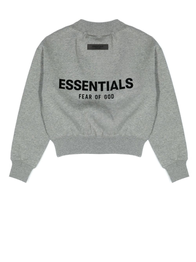 Essentials Logo-print Sweatshirt In Grey