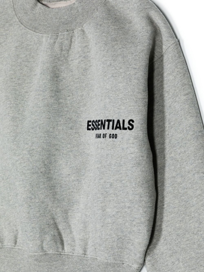 Essentials Logo-print Sweatshirt In Grey