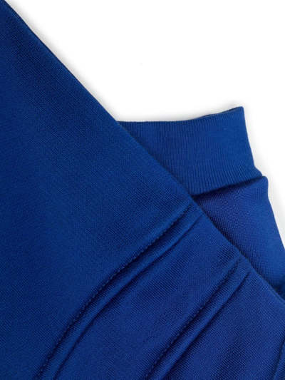 Balmain Ribbed-panel Joggers In Blue