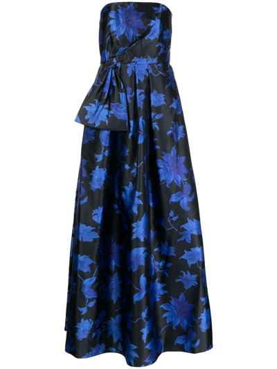 Shop Sachin & Babi Ainsley Strapless Gown In Blue