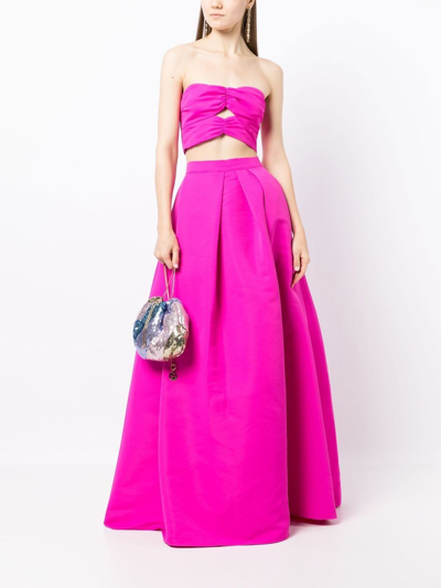 Sachin & Babi Leighton Flared Pleated Midi-skirt In Pink