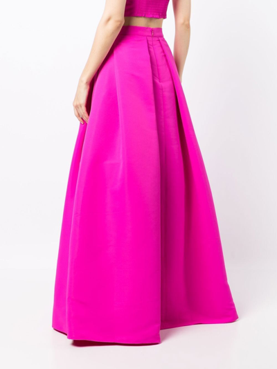 Sachin & Babi Leighton Flared Pleated Midi-skirt In Pink