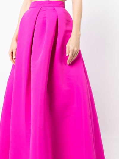 Sachin & Babi Leighton Flared Pleated Midi-skirt In Pink