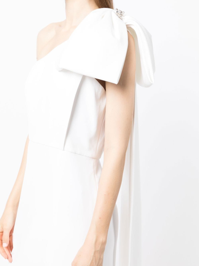 Shop Sachin & Babi Valeria Single-shoulder Gown In White