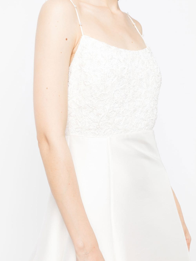 Shop Sachin & Babi Belinda Lace-panel Gown In White