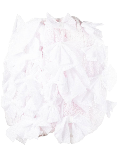 Shop Vivetta Bow-detail Minidress In White