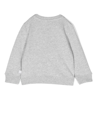 Shop Stella Mccartney Graphic-print Cotton Sweatshirt In Grey