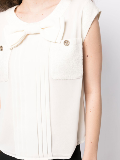Edward Achour Paris Bow-detail Top In White
