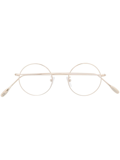 Shop Epos Round-frame Glasses In Gold
