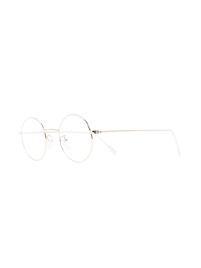 Shop Epos Round-frame Glasses In Gold