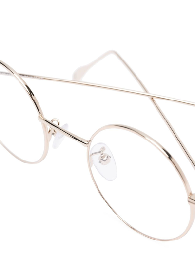Shop Epos Round-frame Glasses In Gold