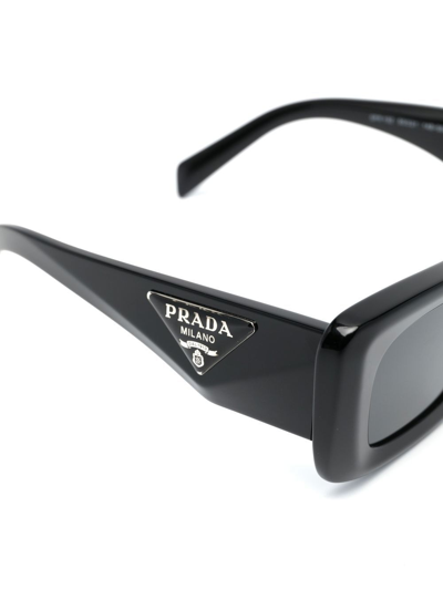 Shop Prada Cat-eye Frame Tinted Sunglasses In Black