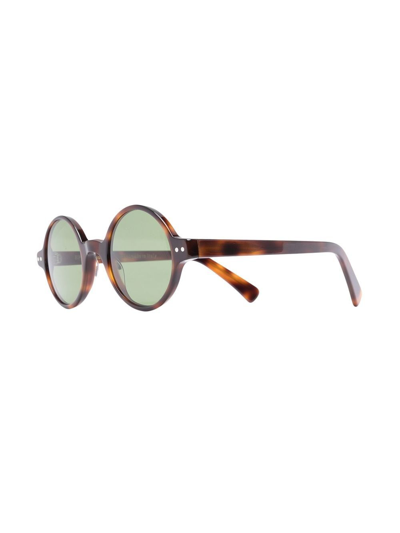 Epos Palladio Round-frame Sunglasses In Brown