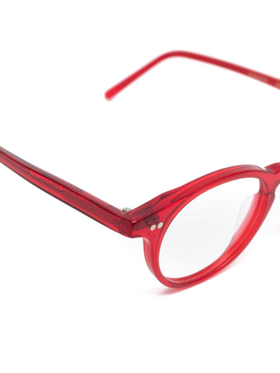 Shop Epos Round-frame Glasses In Red