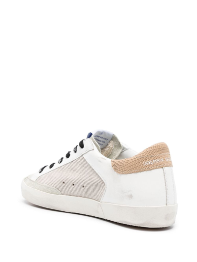 Shop Golden Goose Super-star Lace-up Sneakers In White