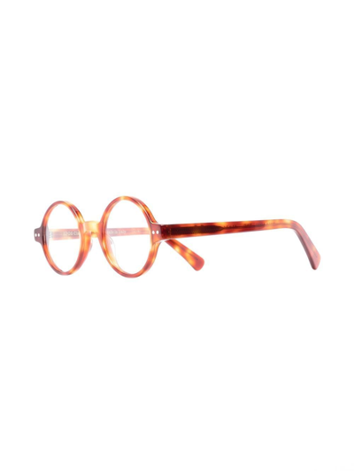 Shop Epos Palladio Round-frame Glasses In Brown