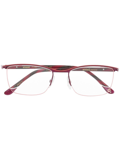 Shop Etnia Barcelona Bonnie Rectangle-frame Glasses In Red