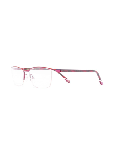 Shop Etnia Barcelona Bonnie Rectangle-frame Glasses In Red