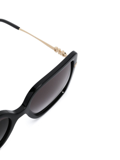 Shop Michael Kors Castellina Rectangle-frame Sunglasses In Black