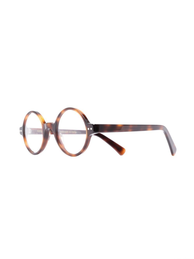 Shop Epos Palladio Round-frame Glasses In Brown