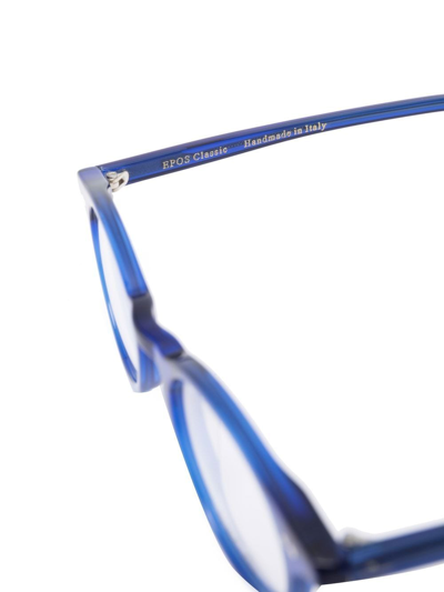 Epos Efesto Round-frame Glasses In Blue