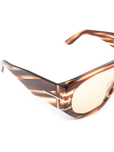 Tom Ford Tortoiseshell-effect Sunglasses In Brown