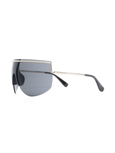Max Mara Oversized-frameless Tinted Sunglasses In Black