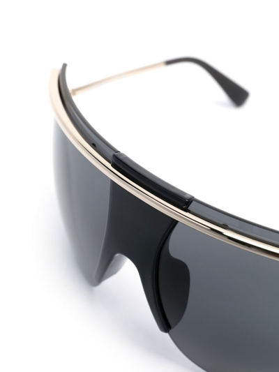 Max Mara Oversized-frameless Tinted Sunglasses In Black