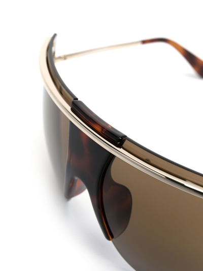 Max Mara Oversized Frameless Sunglasses In Brown
