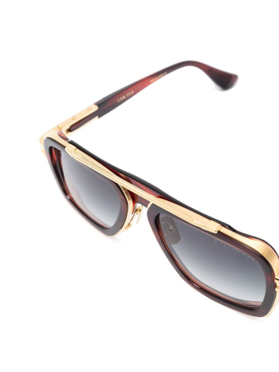 Shop Dita Eyewear Square-frame Sunglasses In Red