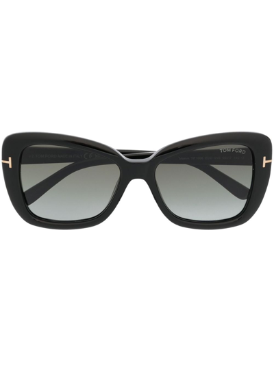 Tom Ford Maeve 55mm Gradient Butterfly Sunglasses In Black