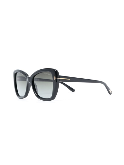 Tom Ford Maeve 55mm Gradient Butterfly Sunglasses In Black