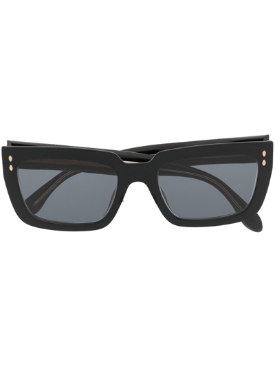 Shop Isabel Marant Eyewear Square-frame Tinted Sunglasses In Black