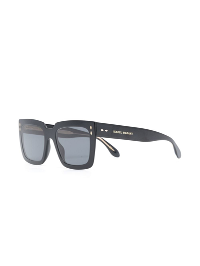 Isabel Marant Eyewear Square-frame Tinted Sunglasses In Black