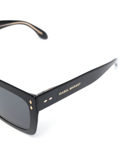 Shop Isabel Marant Eyewear Square-frame Tinted Sunglasses In Black