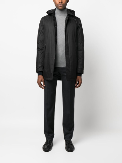 Fay Elbow Patch Virgin Wool Jumper In Grey