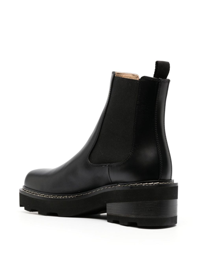Shop Gabriela Hearst Jil Leather Chelsea Boot In Black