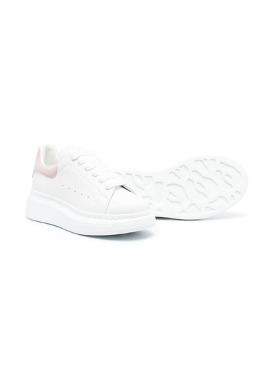 Alexander Mcqueen Oversized Leather Sneakers In 9182 White/patchouli