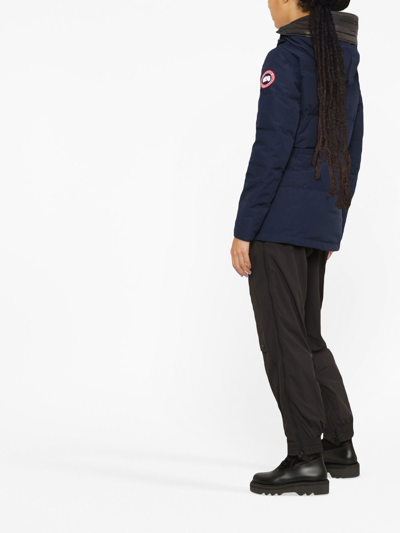 Shop Canada Goose Hooded Padded Coat In Blue