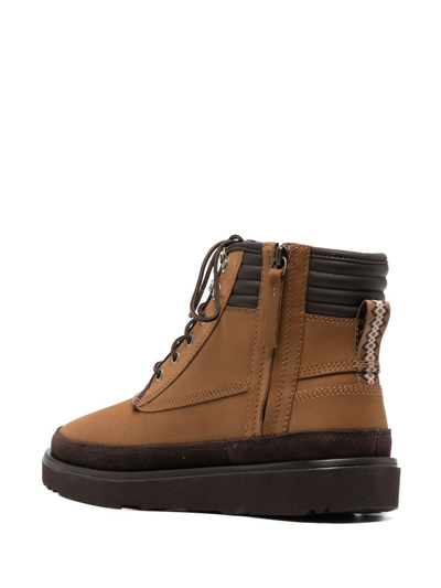 Shop Ugg Padded-ankle Lace-up Boots In Brown