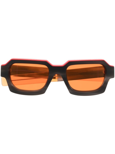 Shop A-cold-wall* X Retrosuperfuture Marble Square-frame Sunglasses In Orange
