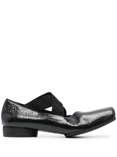 Uma Wang Patent Ballet Flats In Black