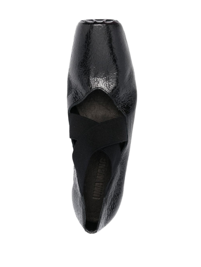 Uma Wang Patent Ballet Flats In Black