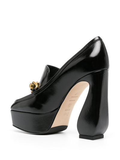 Shop Si Rossi 120mm Chain-link Detail Pumps In Black