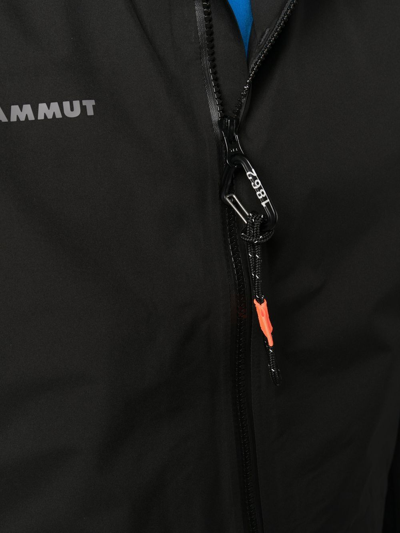 Shop Mammut Double-layered Hooded Coat In Black